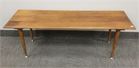 Mid-century style mahogany low table - 54 1/2" x