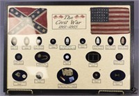 Civil War Artifact  Relic Display