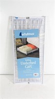 Like-new Whitmor Rolling White Wire Underbed