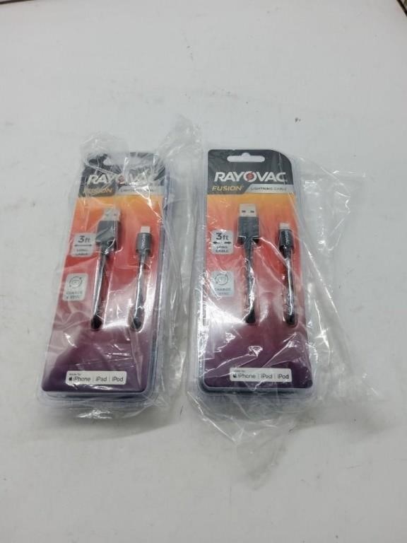 4 black rayovac lightning cable