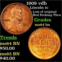 1909 vdb Lincoln 1c Grades Choice Unc BN
