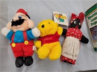 Mario, Winnie the Pooh and Black Americana Dolls