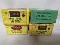 3 1/2 Boxes of .338 Bullets Speer & Sierra