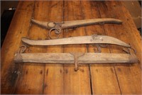 Vintage wooden farm animal equipment