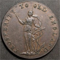 Great Britain 1795 Â½ Penny Token Posperity to Old