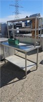 55-in stainless steel Shelf with over Shelf