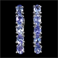 Unheated Oval Blue Tanzanite 4x3mm Gemstone 925 St