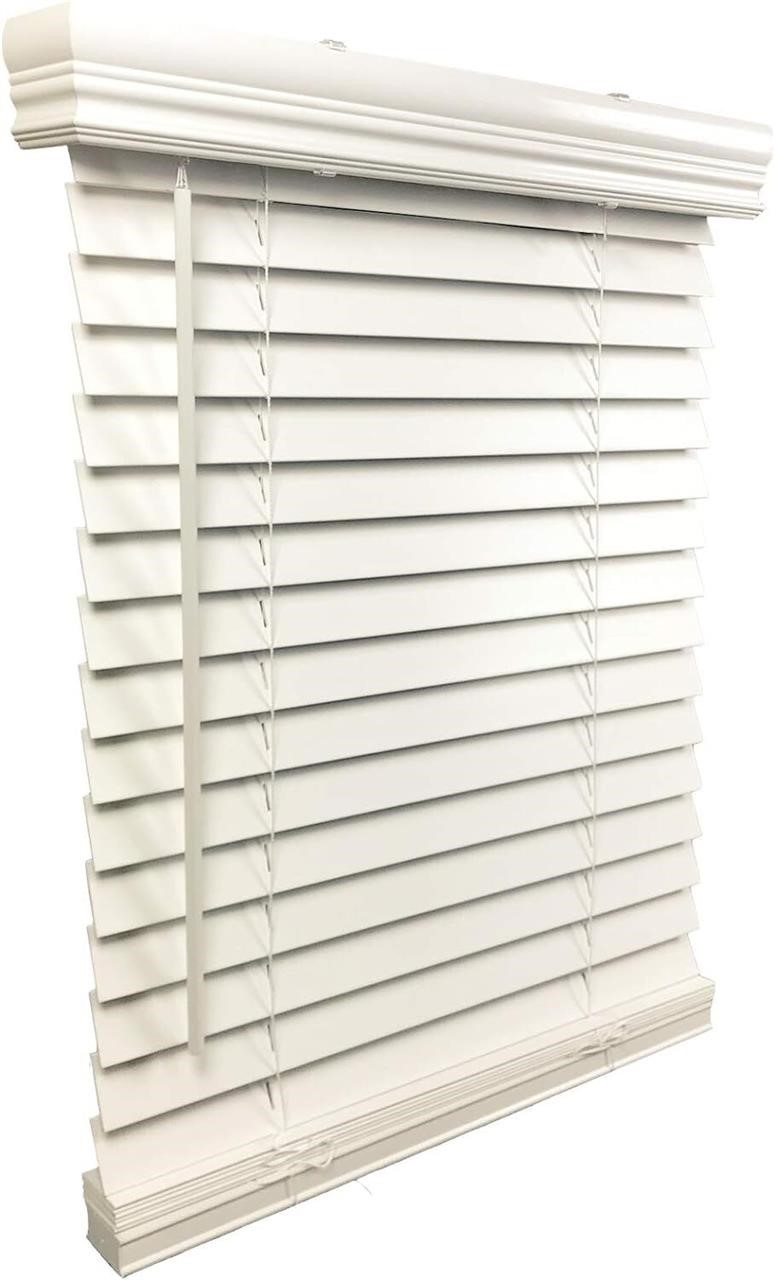 US Window Faux Wood Blinds  48x72  White