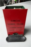 Simcoe Buisiness College Tin Match Holder