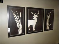 3 Pictures Elk And Cattails