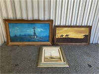 Dawn & dusk oil paintings. See picture for
