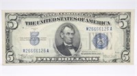 1934 C  $5 Blue Seal Silver Certificate AU