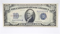 1934 A  $10 Blue Seal Silver Certificate Fine