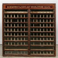 M. Heminway & Sons Spool Cabinet, Glass Drawers