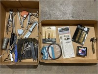Step Drill Bits, stamp set, misc wrenches, misc