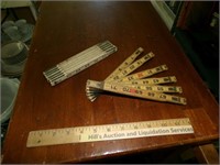 Two Vintage Folding Measuring Sticks