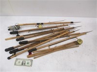 Lot of Vintage Fish Stick Spike Ice Fishing Poles