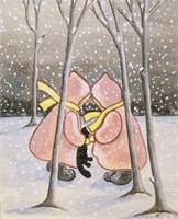 Gendron, Whimsical Winter Portrait, Watercolour,