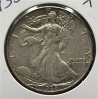 Of) 1938-d walking liberty half dollar condition