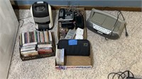 Cd player, CDs, speaker, & more