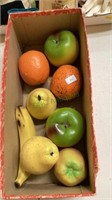 Vintage Japanese made faux ceramic fruit - lot of