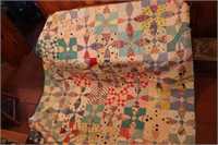 Handmade quilt some stains 72" X 81.5"