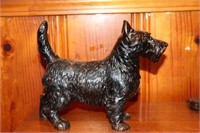 Black cast iron Scottie dog doorstop