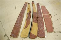 Brown Leather Soft Shotgun Cases- 5 Total