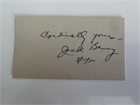 Jack Benny  signature