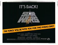 Star Wars  1982R  half sheet poster