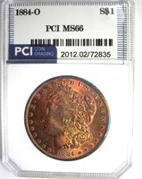 1884-O Morgan MS66 LISTS $450