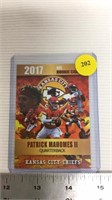 2017 Patrick Mahomes NFL rookie card