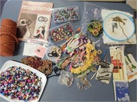 Craft Supplies, beads, crochet hooks