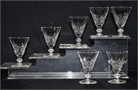 7 Pcs Waterford Crystal Cordial Eileen Pattern