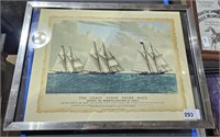 Framed Great Ocean Yacht Race Reprint