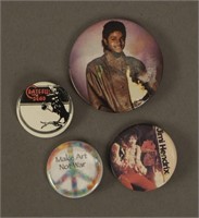 Vintage Buttons - Michael Jackson - Grateful Dead