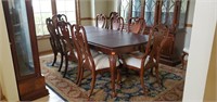 Formal dining table, dining chairs (6)