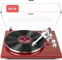 1 BY ONE Belt-Drive Wireless Record Player with Au