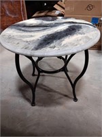 Faux marble tables, round 24x22 & hexagon 14x24