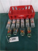 Coca-Cola Plastic Crate, Glasses
