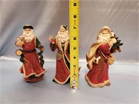 3 MIDWEST SANTA FIGURINES GREAT CONDITION