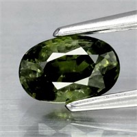 0.77ct 6.2x4.2mm Oval Natural Green Sapphire