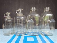 Vintage milk bottles & vinegar jugs