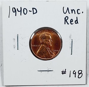 1940-D  Lincoln Cent   Unc Red