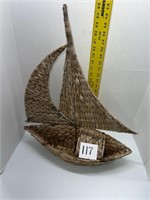 HAND WOVEN SAILBOAT