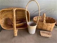Assortment of woven baskets