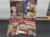 5 Sports Illustrated Magazines Gretzky Lemieux