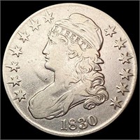 1830 Capped Bust Half Dollar NEARLY UNCIRCULATED