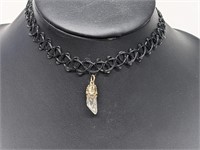 Crystal Pendant Stretchy Necklace