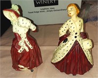 Set of 2 Vintage Lady Figurines